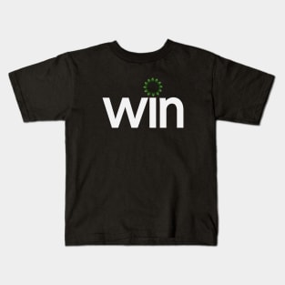 Win artistic typography design Kids T-Shirt